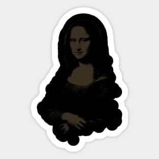 Darkish Brown Mono Color Mona Lisa Sticker